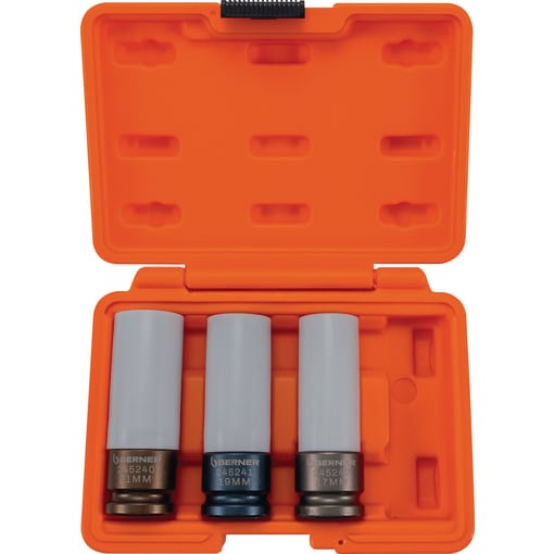 Krafthylsor set 3 delar Premium 1/2